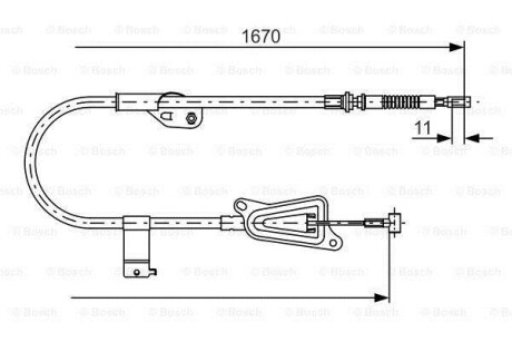 Трос, стояночная тормозная система - (36530BU000, 36530BU80A) BOSCH 1 987 477 943