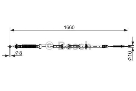 Трос, стояночная тормозная система - (55704105, 55700926) BOSCH 1 987 477 973