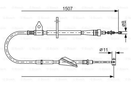 Трос, стояночная тормозная система - (4700357, 4705631, 5441083E20) BOSCH 1 987 477 995