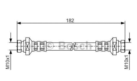 Тормозной шланг - (mb857550, mn116498, mr129770) BOSCH 1987481010