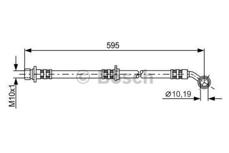 Тормозной шланг - (01465S9A000, 46411S9A003) BOSCH 1 987 481 027