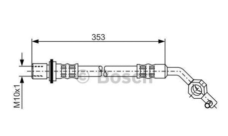 Тормозной шланг - (9094702756, 9094702C05) BOSCH 1987481036