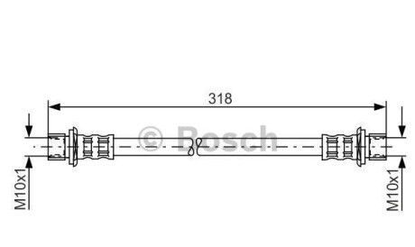 Тормозной шланг - (9008094205, 9094702A47) BOSCH 1987481062