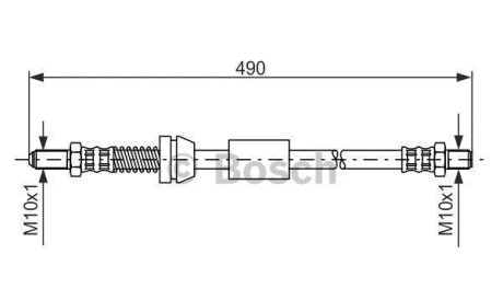 Тормозной шланг - (0K56A43980A, 0K55243980B) BOSCH 1987481069