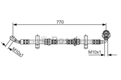 Тормозной шланг - (5155060A30, 5155060A30000, 5155060A31) BOSCH 1 987 481 071