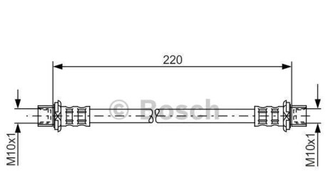 Тормозной шланг - (9094702874, 9094702E10, 90947W2032) BOSCH 1987481132