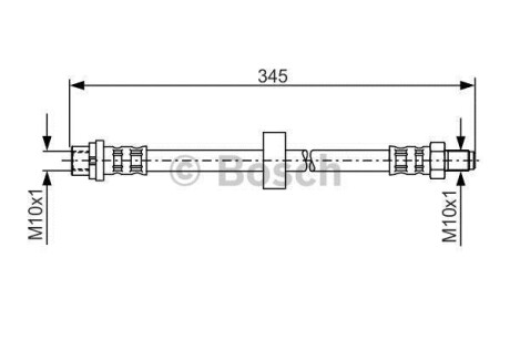 Тормозной шланг - (1473214, 2T142282CA, 4510813) BOSCH 1 987 481 168