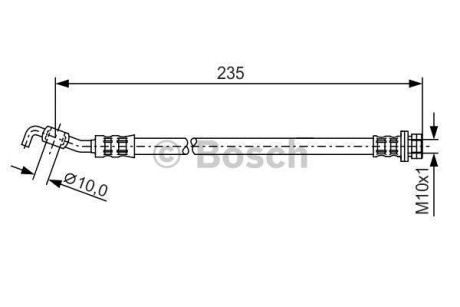 Тормозной шланг - (90947W2001, 9094702E84) BOSCH 1 987 481 177