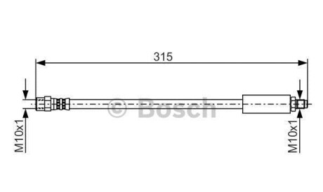 Тормозной шланг - BOSCH 1987481350