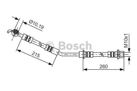 Тормозной шланг - BOSCH 1 987 481 409