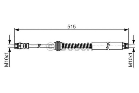 Тормозной шланг - (2K0611775S, 2K0611775T, 2K0611775K) BOSCH 1 987 481 447