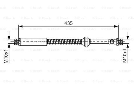 Тормозной шланг - BOSCH 1 987 481 459