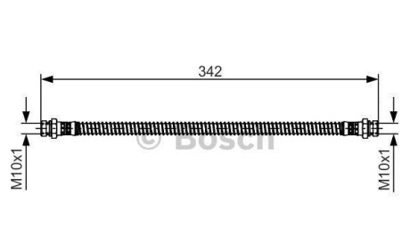 Тормозной шланг - BOSCH 1987481464