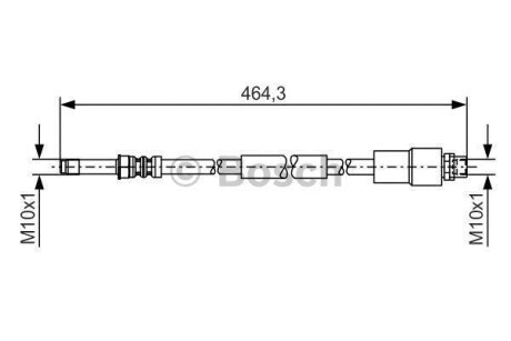 Тормозной шланг - (9064280335, A9064280335, 2E0611707B) BOSCH 1 987 481 541