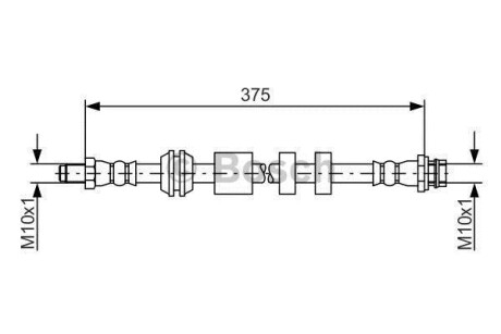 Przewd ham elastyczny volvo s60 ii d3 136km 12-, d5 205km 10- - BOSCH 1987481563