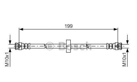 Przew?d hamulcowy elast. - (98825059, 95510396, 51810448) BOSCH 1987481607