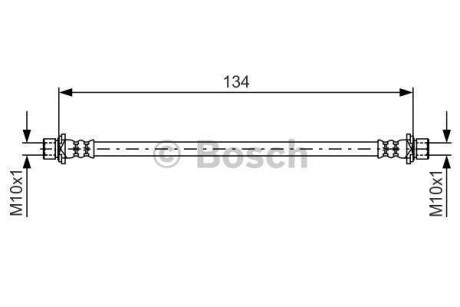 Гальмівний шланг - (9094702E32, 9094702F85, 90947W2045) BOSCH 1987481637