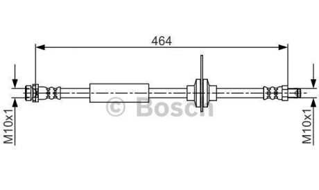 Шлангопровод - (1751732, 1806734, CV612C338AC) BOSCH 1987481702 (фото 1)