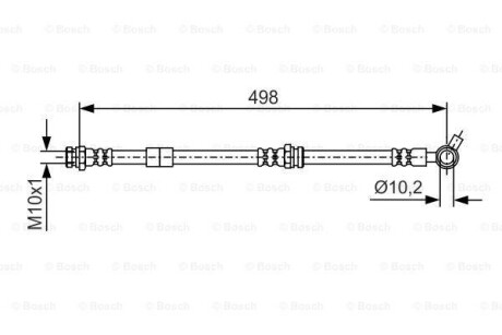 Шланг тормозной MAZDA CX-7 2.3 MZR DISI - BOSCH 1987481720