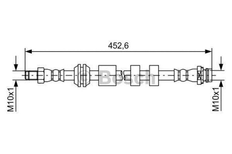 Шланг тормозной VOLVO XC60 08- 425мм. - BOSCH 1987481741