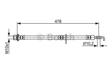 Шлангопровод - (9094702F79, 9094702E94, 90947C2035) BOSCH 1987481926