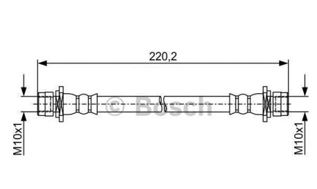 Шлангопровод - (9094702874, 9094702E10, 90947W2032) BOSCH 1987481935