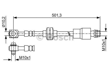 Шлангопровод - (95083146, 95083147, 95442142) BOSCH 1987481937