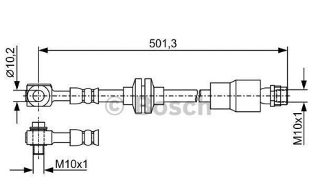 Шлангопровод - (95083146, 95083147, 95442142) BOSCH 1987481938