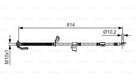 Фото 5 - Тормозной шланг BOSCH 1987481988