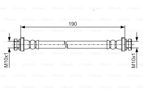 Фото 5 - Гальмівний шланг BOSCH 1987481A11