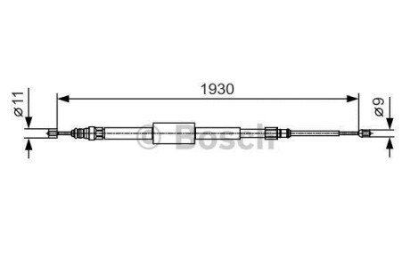 Трос, стояночная тормозная система - (8200247042) BOSCH 1 987 482 011