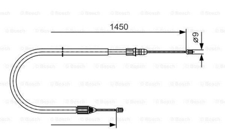 Трос, стояночная тормозная система - (8200228260) BOSCH 1987482040