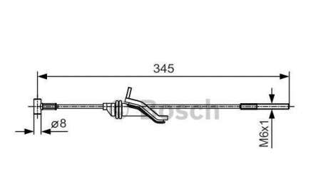 Трос, стояночная тормозная система - (bp4k44150c, bp4k44150b, bp4k44150d) BOSCH 1987482059