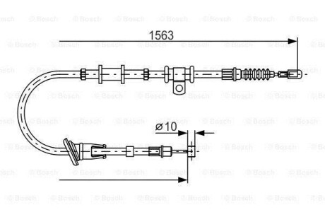 Трос, стояночная тормозная система - (mr915063) BOSCH 1 987 482 064