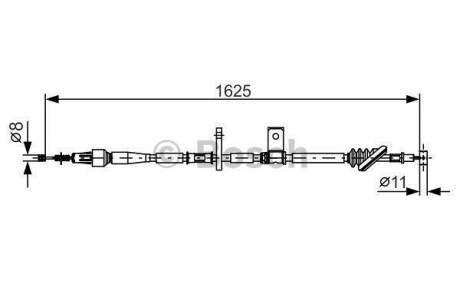 Трос, стояночная тормозная система - (5441065D10, 5441065D10000) BOSCH 1 987 482 094