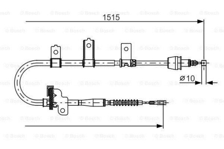 Трос, стояночная тормозная система - (5976007310) BOSCH 1 987 482 098 (фото 1)