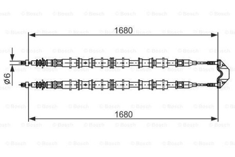 Трос, стояночная тормозная система - (013104993, 024465149, 13104993) BOSCH 1 987 482 107