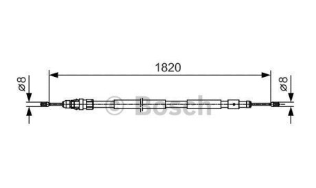 Трос, стояночная тормозная система - BOSCH 1987482116