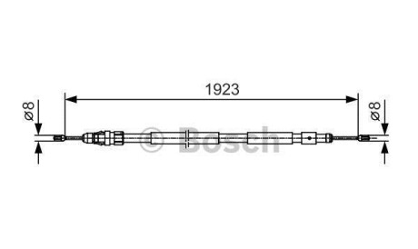 Трос, стояночная тормозная система - BOSCH 1987482117