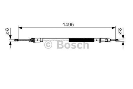 Трос, стояночная тормозная система - (474610, 474672, 1400203780) BOSCH 1 987 482 118