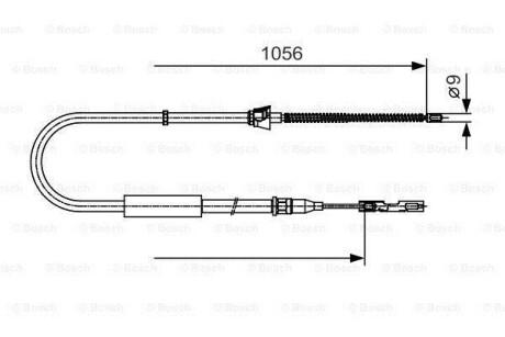 Трос, стояночная тормозная система - (8Z0609721G, 8Z0609721C) BOSCH 1 987 482 125