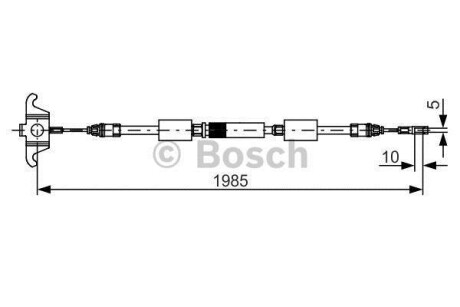 Трос, стояночная тормозная система - BOSCH 1 987 482 128