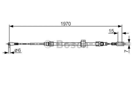 Трос, стояночная тормозная система - (2D0609701C) BOSCH 1 987 482 131