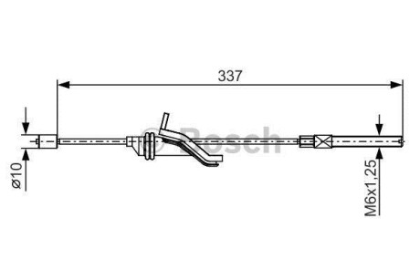 Трос, стояночная тормозная система - (1420259, 1676740, 3M512853CC) BOSCH 1 987 482 188 (фото 1)