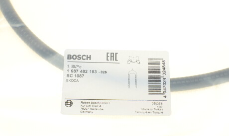 Фото 2 - Трос ручного тормоза BOSCH 1 987 482 193 (1987482193)