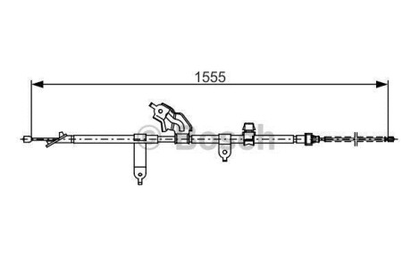 Трос, стояночная тормозная система - (464300D050) BOSCH 1 987 482 221