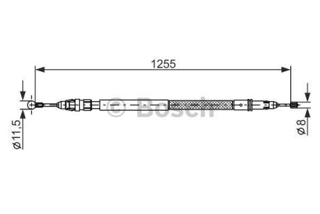 Трос, стояночная тормозная система - (474609, 1400204180, K1400204180) BOSCH 1 987 482 235 (фото 1)