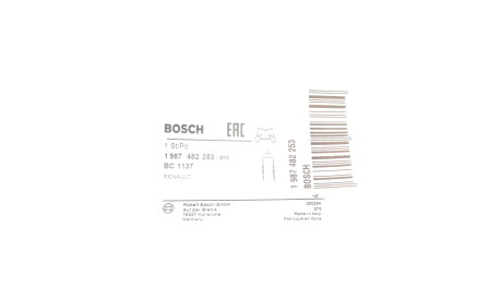 Фото 2 - Трос ручного тормоза BOSCH 1 987 482 253 (1987482253)