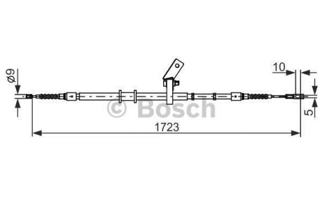 Трос, стояночная тормозная система - (8A0609701A) BOSCH 1 987 482 268