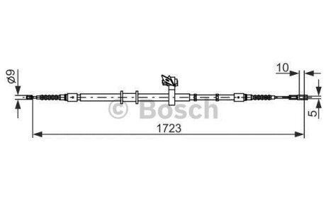 Трос, стояночная тормозная система - (8A0609702A) BOSCH 1 987 482 269